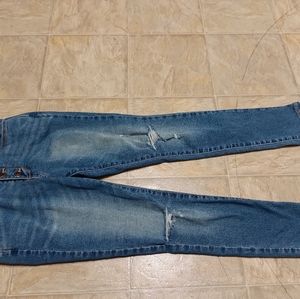 Old Navy, Distressed Super Skinny Jeggings w/4 button fly, size 12